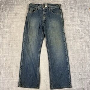 Silver Jeans Mens 34x30 Blue Denim Relaxed Straight Vintage 90s Grunge Skater